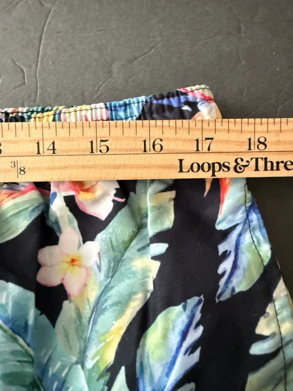 TRUNKS Mens Tropical Floral Print Swim Board Shorts Mesh Lining Elastic Waist XL - Picture 8 of 10